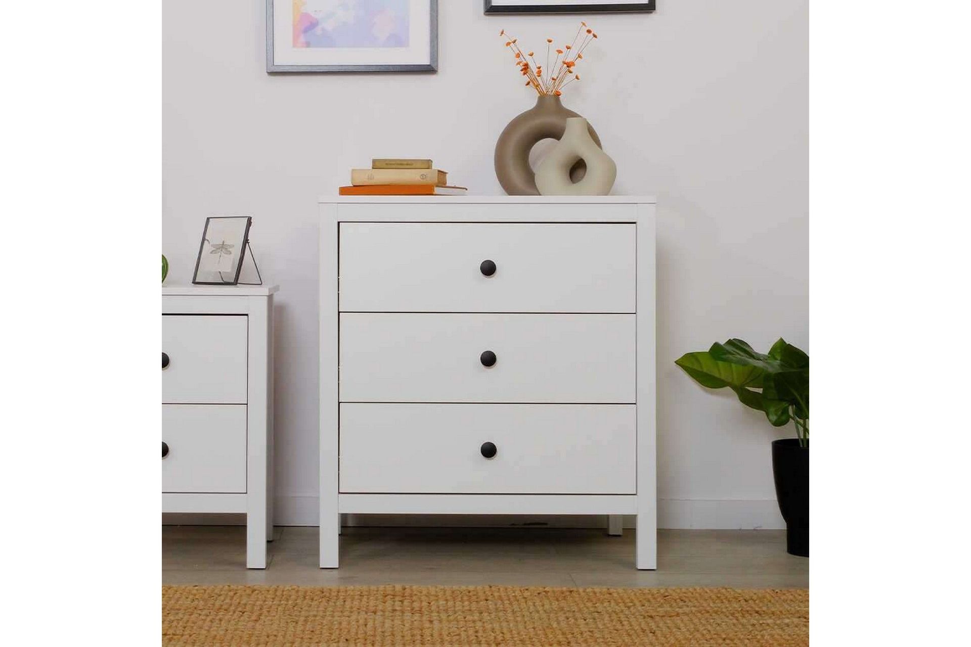 Seban Kommode 73 cm - Hvit