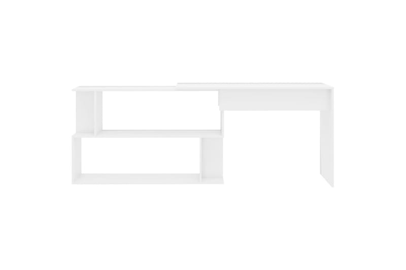 Hjørneskrivebord høyglans hvit 200x50x76 cm sponplate - Hvit - Oppbevaring - Oppbevaringsmøbler - Kommode - Skatoll
