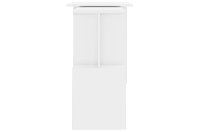 Hjørneskrivebord høyglans hvit 200x50x76 cm sponplate - Hvit - Oppbevaring - Oppbevaringsmøbler - Kommode - Skatoll