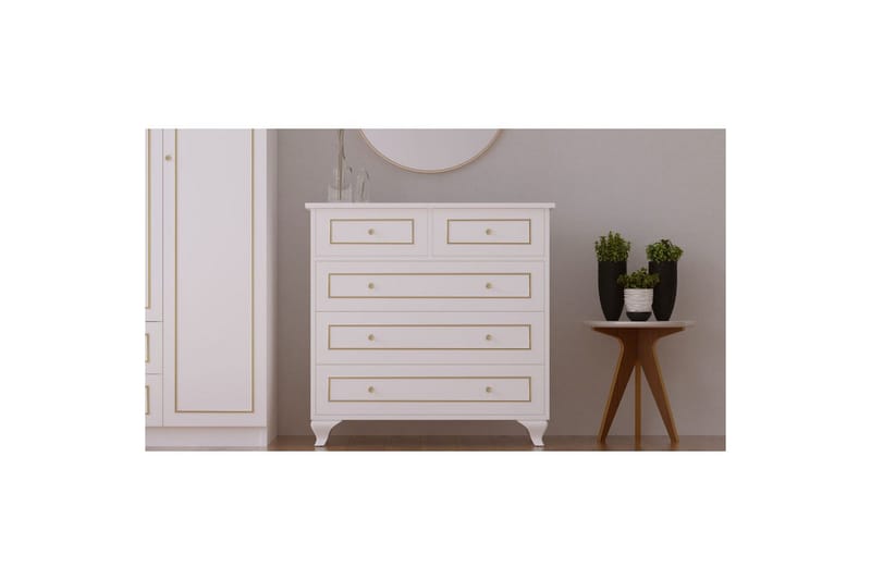 Seric Kommode 90 cm - Matt Hvit - Oppbevaring - Oppbevaringsmøbler - Kommode - Entrekommode