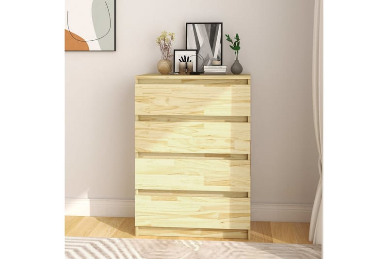 Sideskap 60x36x84 cm heltre furu - Brun - Oppbevaring - Oppbevaringsmøbler - Kommode