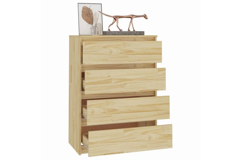 Sideskap 60x36x84 cm heltre furu - Brun - Oppbevaring - Oppbevaringsmøbler - Kommode