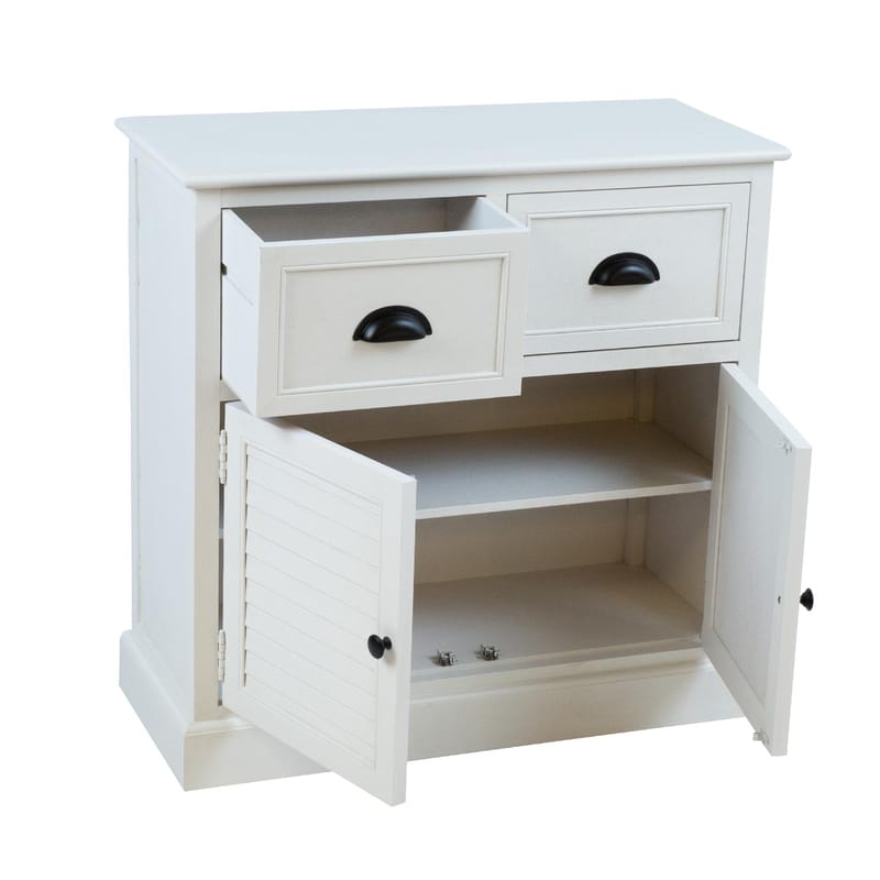 Skap HOME4YOU Meldon hvit 75x33x75 cm - Hvit - Oppbevaring - Oppbevaringsmøbler - Kommode - Entrekommode