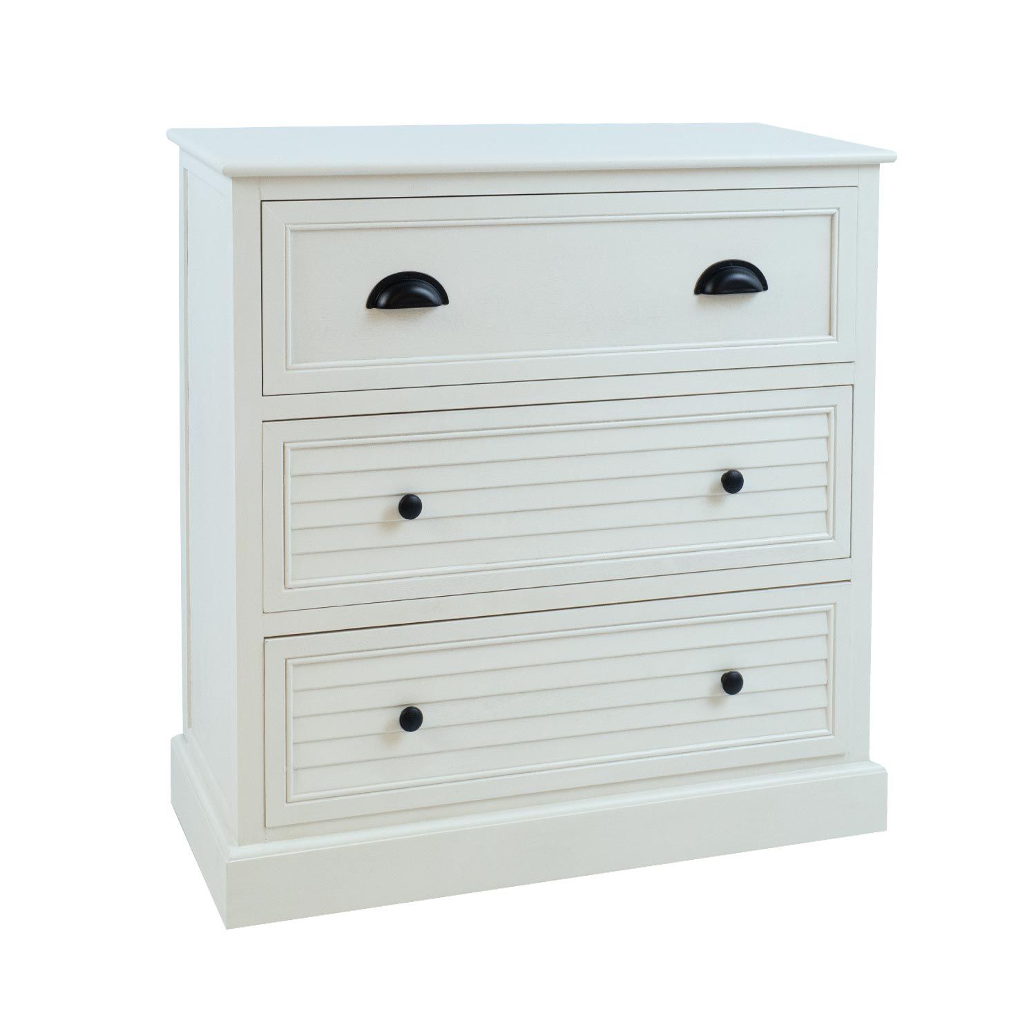 Skap HOME4YOU Meldon hvit 80x35x80 cm - Hvit