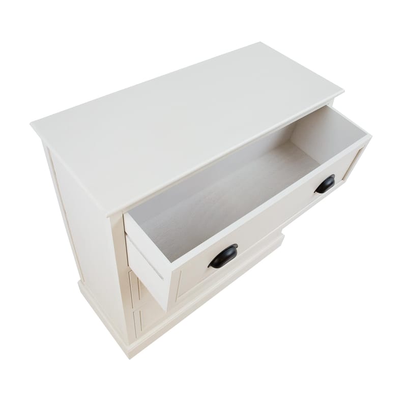 Skap HOME4YOU Meldon hvit 80x35x80 cm - Hvit - Oppbevaring - Oppbevaringsmøbler - Kommode - Entrekommode