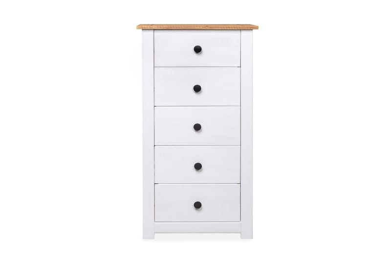 Skjenk hvit 46x40x89 cm furu Panama Range - Hvit - Oppbevaring - Oppbevaringsmøbler - Kommode - Entrekommode