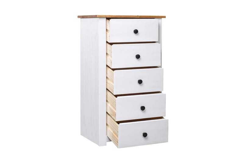 Skjenk hvit 46x40x89 cm furu Panama Range - Hvit - Oppbevaring - Oppbevaringsmøbler - Kommode - Entrekommode