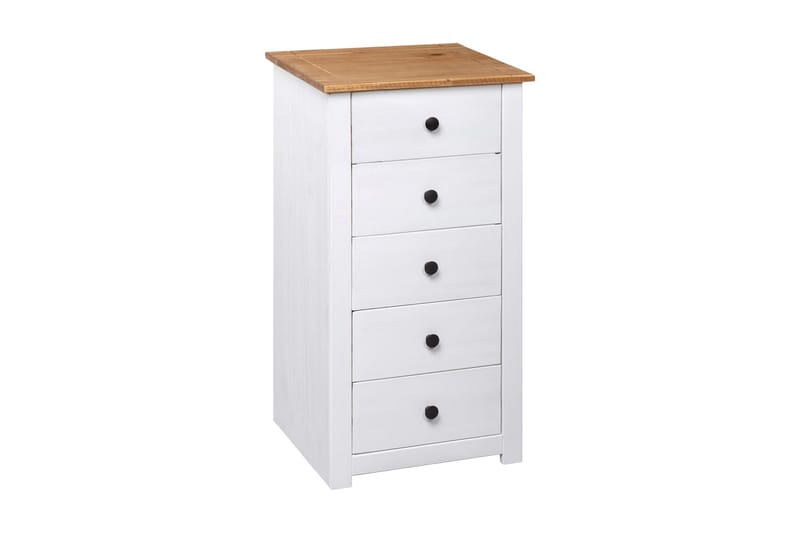 Skjenk hvit 46x40x89 cm furu Panama Range - Hvit - Oppbevaring - Oppbevaringsmøbler - Kommode - Entrekommode