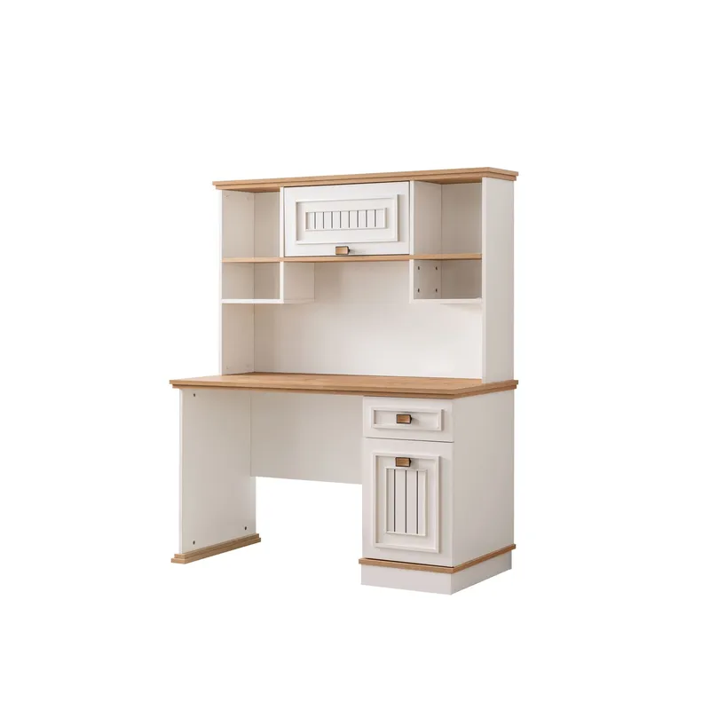 Skrivebord Homitis Zenit (131 x 161 x 59 cm) Lys krem, undefined