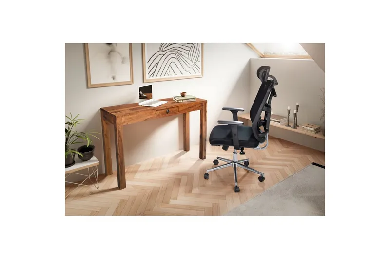 Skrivebord Wohnling for hjemmekontor med skuff i solid tre - Møbler - Bord - Kontorbord - Skrivebord