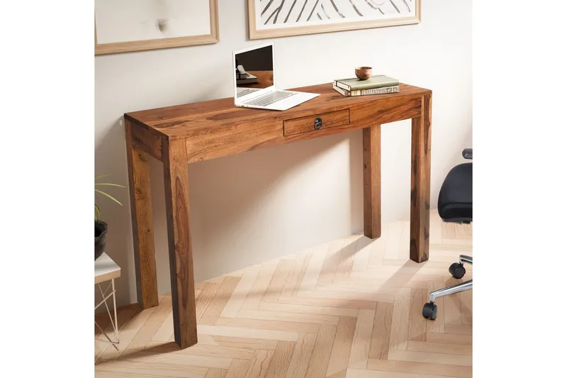 Skrivebord Wohnling for hjemmekontor med skuff i solid tre - Møbler - Bord - Kontorbord - Skrivebord