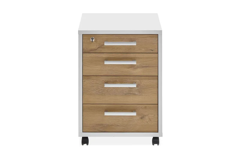 Calvia Hurts 48 cm - Hvit/Eik - Oppbevaring - Oppbevaringsmøbler - Kommode - Skuffeseksjon