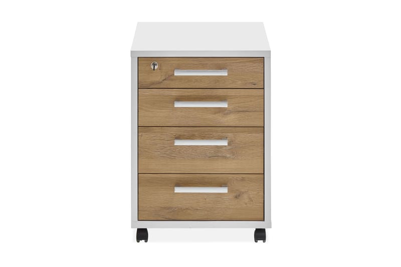 Calvia Hurts 48 cm - Hvit/Eik - Oppbevaring - Oppbevaringsmøbler - Kommode - Skuffeseksjon