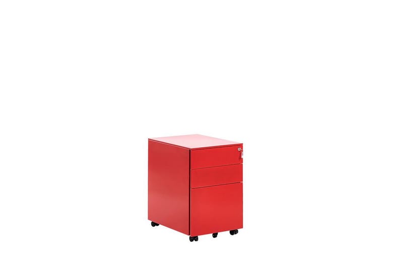 Garum Kontorskap 39x52 cm - Metall/Rød - Oppbevaring - Oppbevaringsmøbler - Kommode - Skuffeseksjon