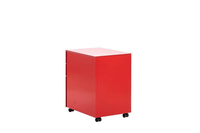 Garum Kontorskap 39x52 cm - Metall/Rød - Oppbevaring - Oppbevaringsmøbler - Kommode - Skuffeseksjon