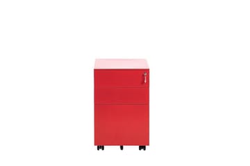Garum Kontorskap 39x52 cm - Metall/Rød - Oppbevaring - Oppbevaringsmøbler - Kommode - Skuffeseksjon