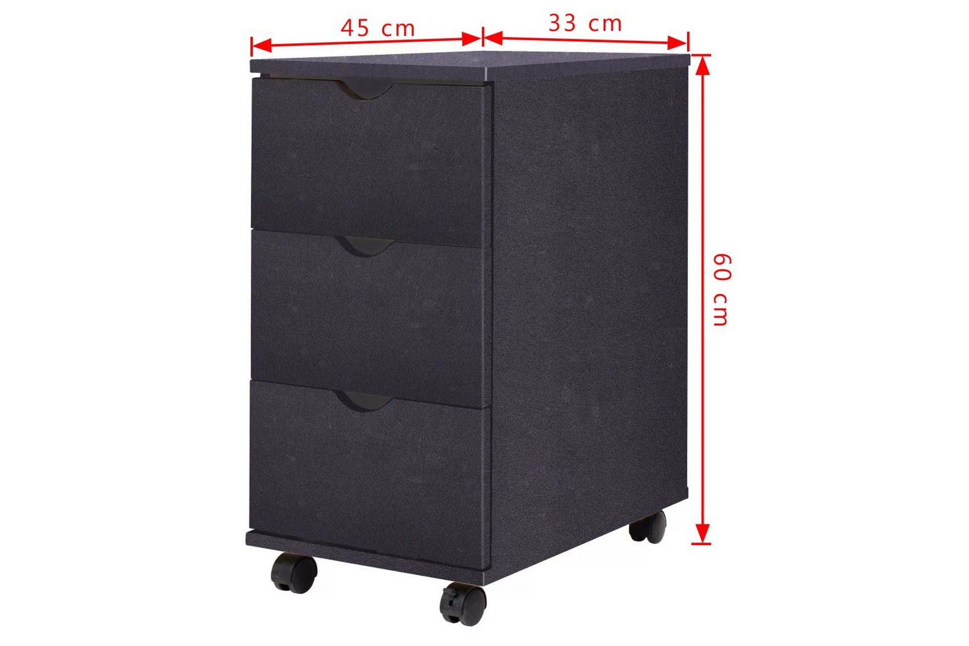 Kommode 33x45x60 cm svart - Oppbevaring - Oppbevaringsmøbler - Kommode - Skuffeseksjon