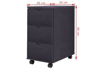 Kommode 33x45x60 cm svart - Oppbevaring - Oppbevaringsmøbler - Kommode - Skuffeseksjon