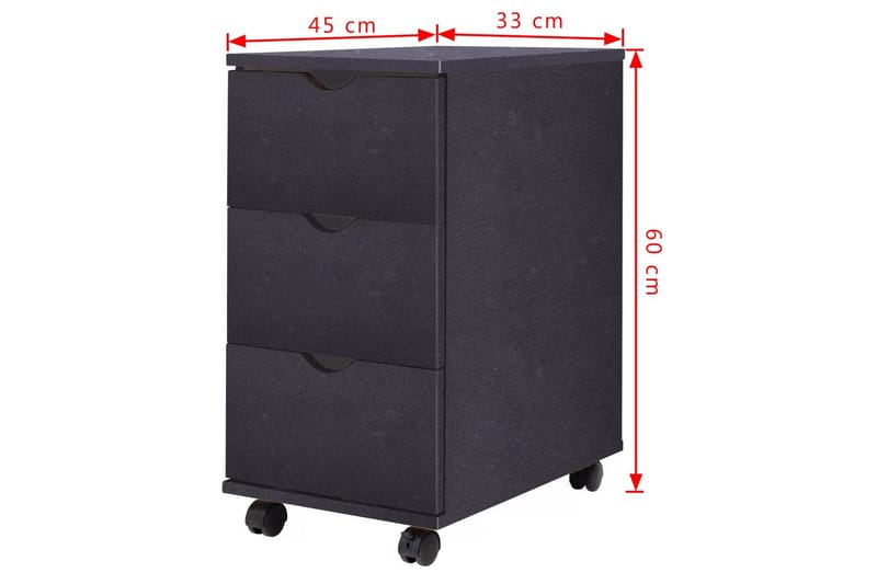 Kommode 33x45x60 cm svart - Oppbevaring - Oppbevaringsmøbler - Kommode - Skuffeseksjon