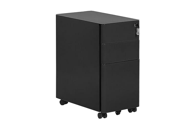 Lubriano Kontorskap 30x50 cm - Metall/Svart - Oppbevaring - Oppbevaringsmøbler - Kommode - Skuffeseksjon