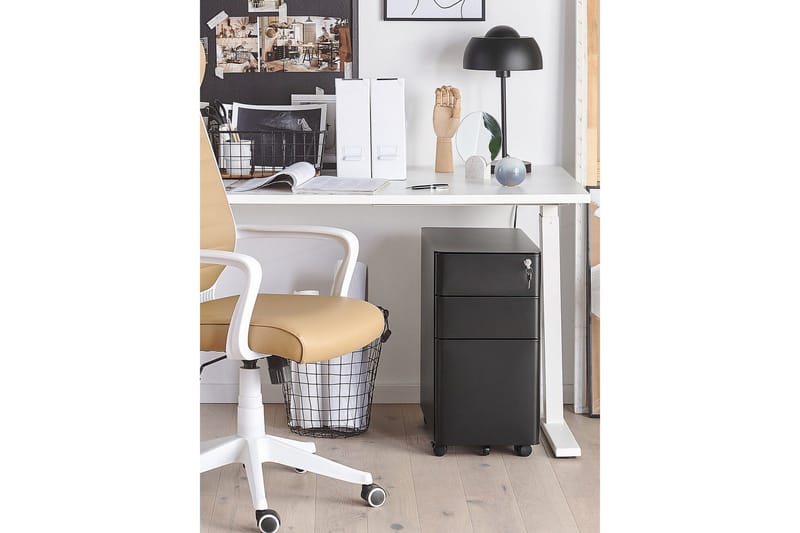 Lubriano Kontorskap 30x50 cm - Metall/Svart - Oppbevaring - Oppbevaringsmøbler - Kommode - Skuffeseksjon