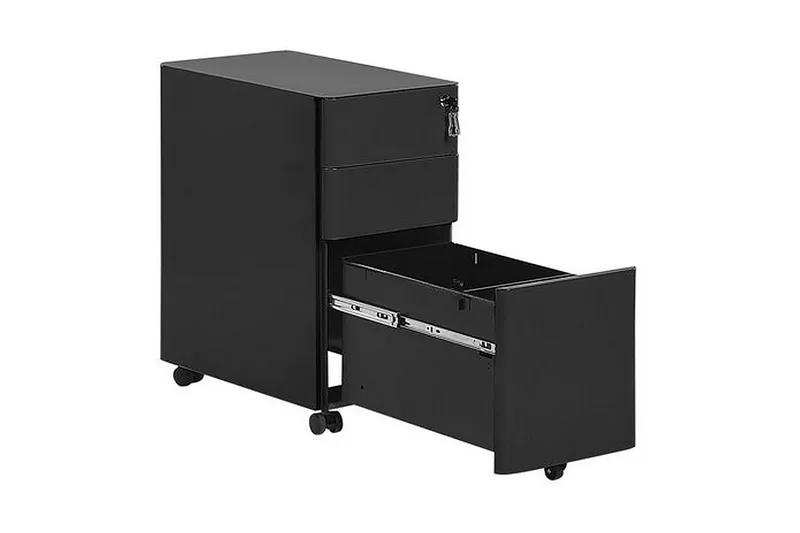 Lubriano Kontorskap 30x50 cm - Metall/Svart - Oppbevaring - Oppbevaringsmøbler - Kommode - Skuffeseksjon