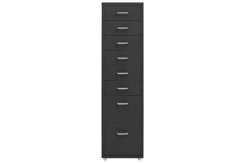 Mobilt arkivskap antrasitt 28x41x109 cm metall - Antrasittgrå - Oppbevaring - Oppbevaringsmøbler - Kommode - Skuffeseksjon