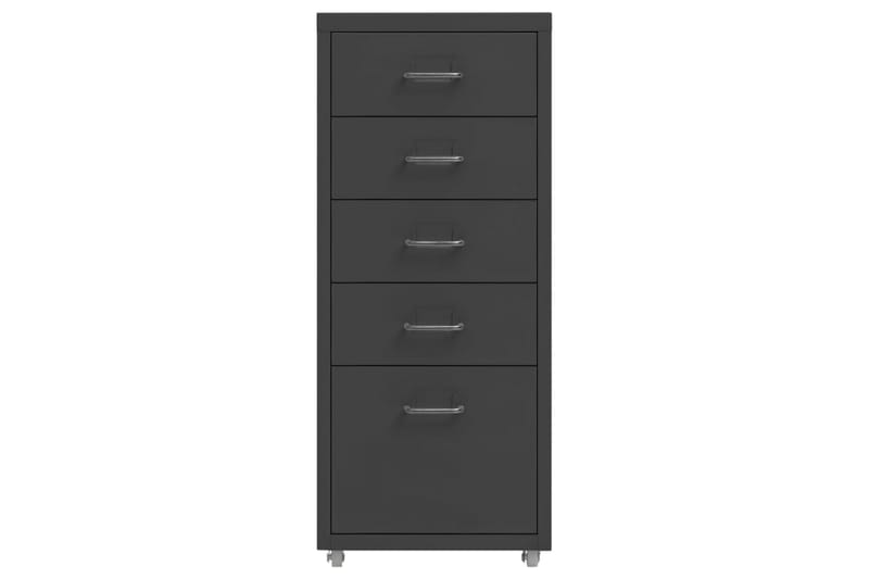 Mobilt arkivskap antrasitt 28x41x69 cm metall - Antrasittgrå - Oppbevaring - Oppbevaringsmøbler - Kommode - Skuffeseksjon