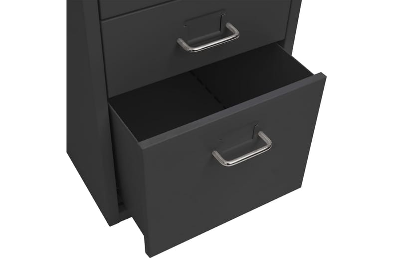 Mobilt arkivskap antrasitt 28x41x69 cm metall - Antrasittgrå - Oppbevaring - Oppbevaringsmøbler - Kommode - Skuffeseksjon