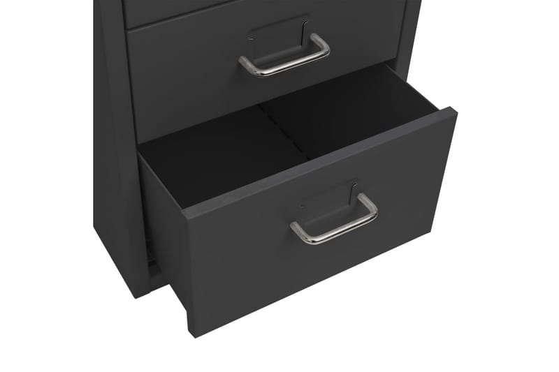 Mobilt arkivskap antrasitt 28x41x69 cm metall - Antrasittgrå - Oppbevaring - Oppbevaringsmøbler - Kommode - Skuffeseksjon