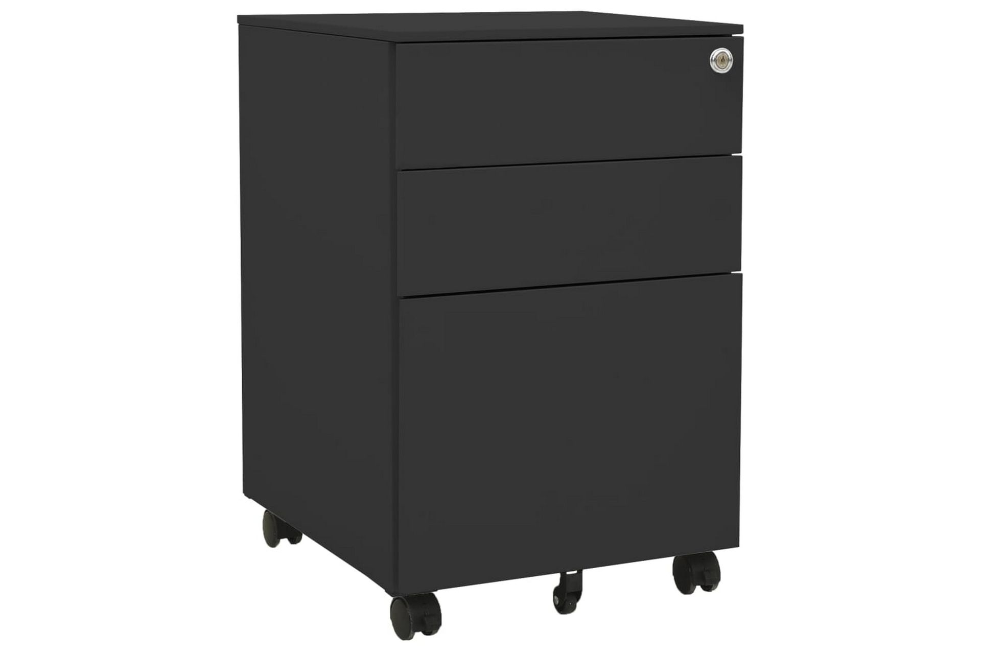 Mobilt arkivskap antrasitt 39x45x60 cm stål - Antrasittgrå - Oppbevaring - Oppbevaringsmøbler - Kommode - Skuffeseksjon