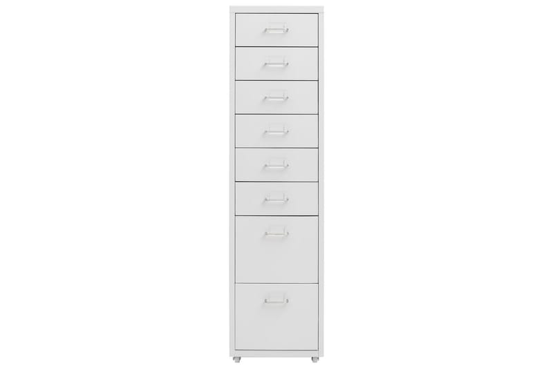 Mobilt arkivskap grå 28x41x109 cm metall - Grå - Oppbevaring - Oppbevaringsmøbler - Kommode - Skuffeseksjon