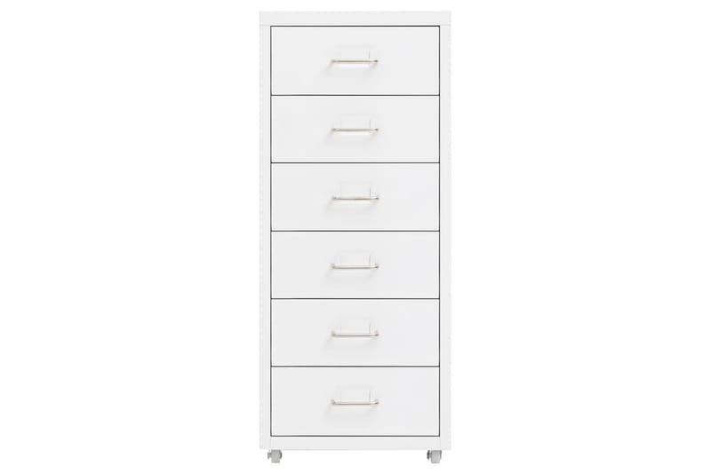 Mobilt arkivskap hvit 28x41x69 cm metall - Hvit - Oppbevaring - Oppbevaringsmøbler - Kommode - Skuffeseksjon