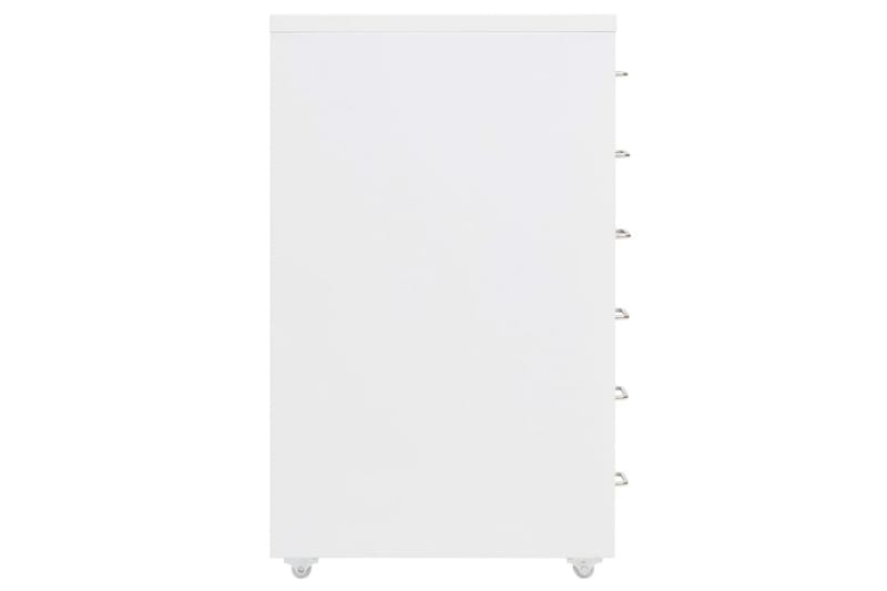 Mobilt arkivskap hvit 28x41x69 cm metall - Hvit - Oppbevaring - Oppbevaringsmøbler - Kommode - Skuffeseksjon