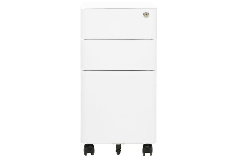 Mobilt arkivskap hvit 30x45x59 cm stål - Hvit - Oppbevaring - Oppbevaringsmøbler - Kommode - Skuffeseksjon