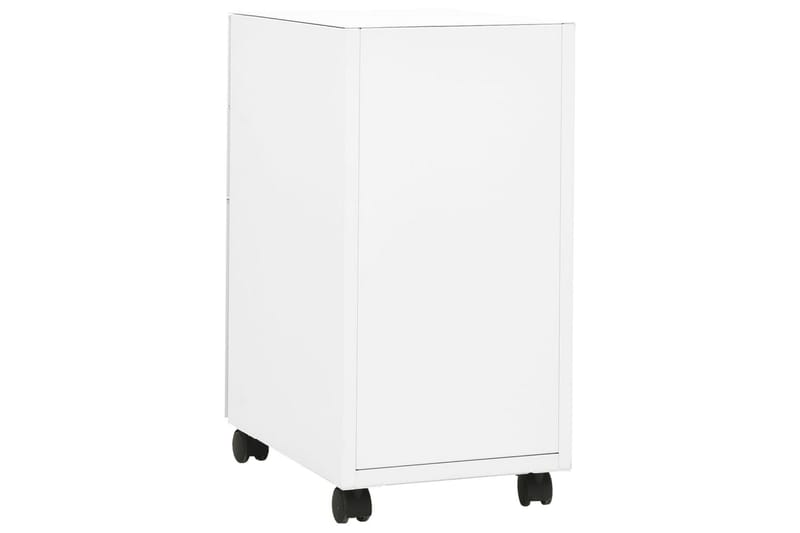 Mobilt arkivskap hvit 30x45x59 cm stål - Hvit - Oppbevaring - Oppbevaringsmøbler - Kommode - Skuffeseksjon