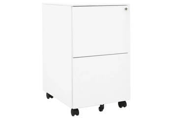 Mobilt arkivskap hvit 39x45x67 cm stål - Hvit - Oppbevaring - Oppbevaringsmøbler - Kommode - Skuffeseksjon