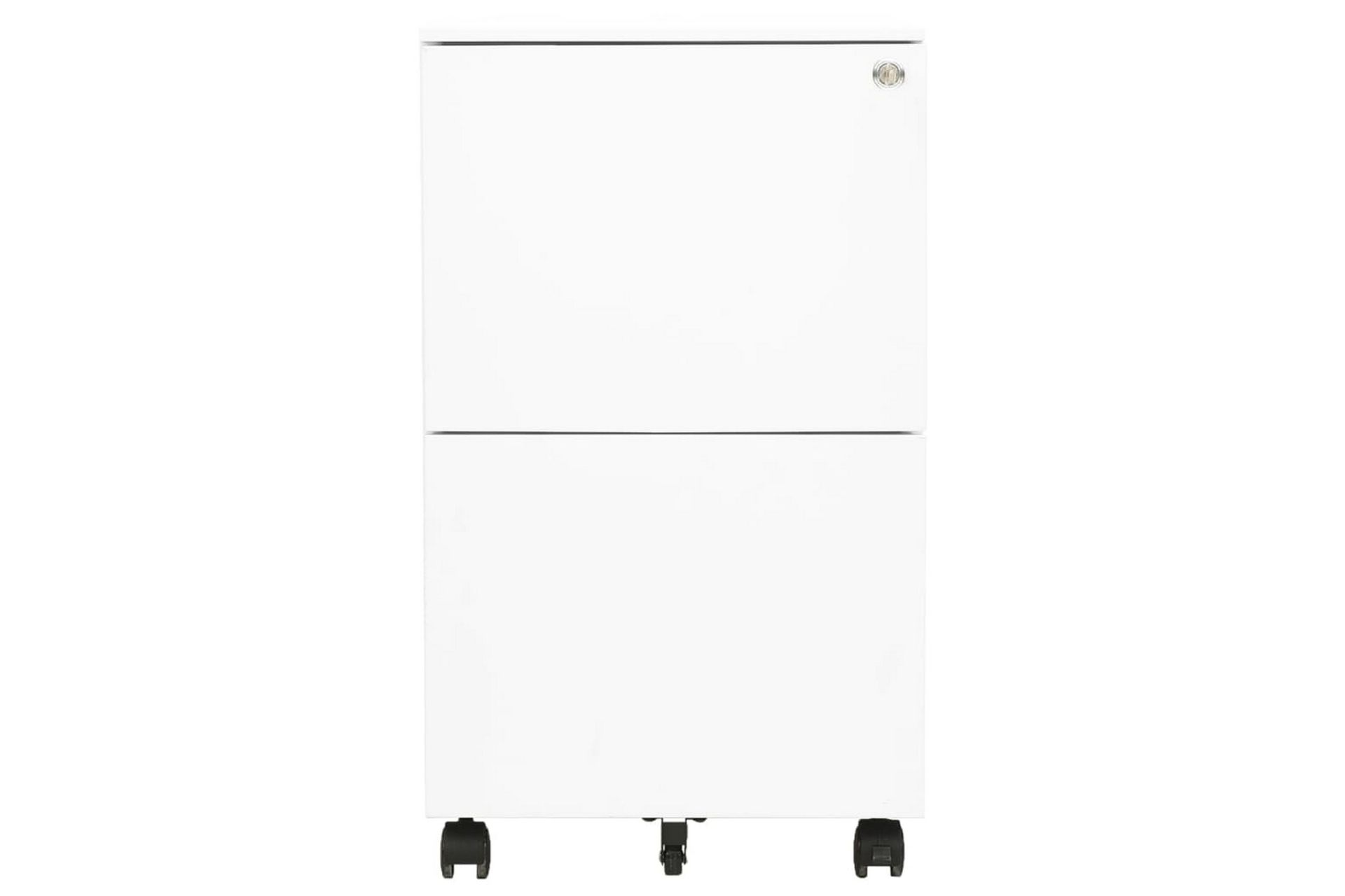 Mobilt arkivskap hvit 39x45x67 cm stål - Hvit - Oppbevaring - Oppbevaringsmøbler - Kommode - Skuffeseksjon