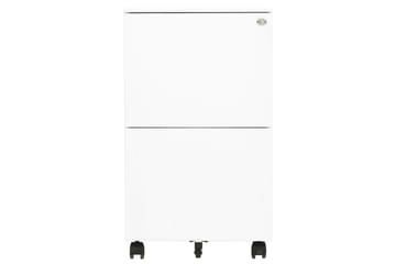 Mobilt arkivskap hvit 39x45x67 cm stål - Hvit - Oppbevaring - Oppbevaringsmøbler - Kommode - Skuffeseksjon