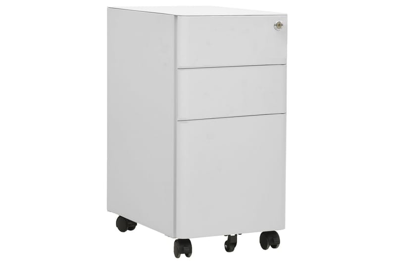 Mobilt arkivskap lysegrå 30x45x59 cm stål - Grå - Oppbevaring - Oppbevaringsmøbler - Kommode - Skuffeseksjon