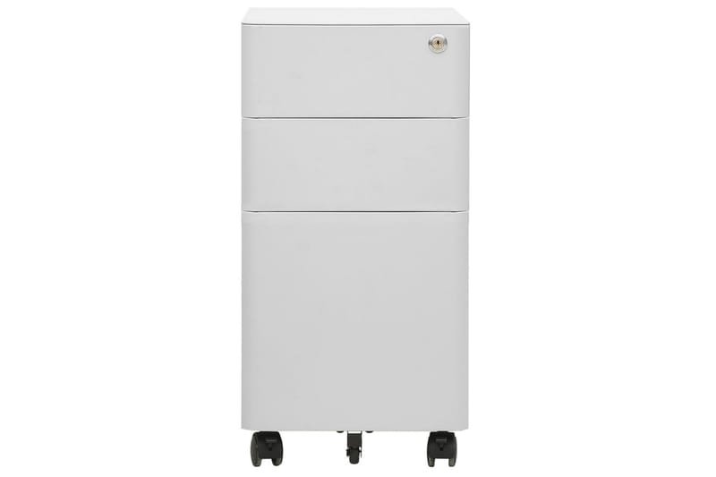 Mobilt arkivskap lysegrå 30x45x59 cm stål - Grå - Oppbevaring - Oppbevaringsmøbler - Kommode - Skuffeseksjon