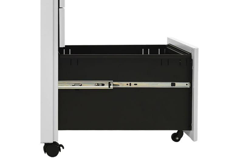 Mobilt arkivskap lysegrå 30x45x59 cm stål - Grå - Oppbevaring - Oppbevaringsmøbler - Kommode - Skuffeseksjon