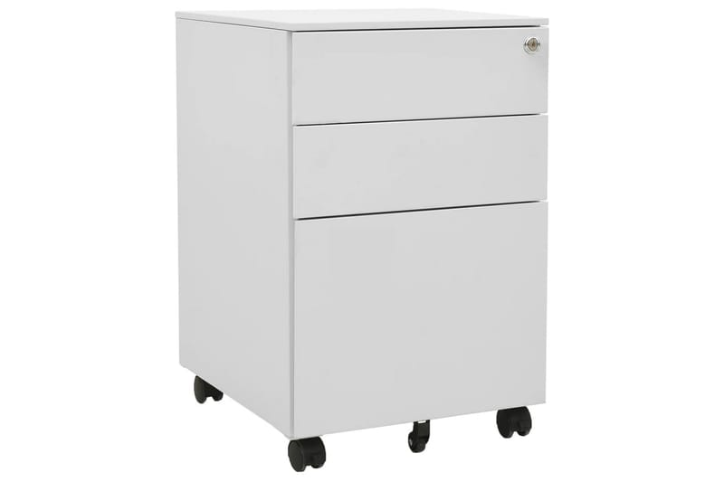 Mobilt arkivskap lysegrå 39x45x60 cm stål - Grå - Oppbevaring - Oppbevaringsmøbler - Kommode - Skuffeseksjon