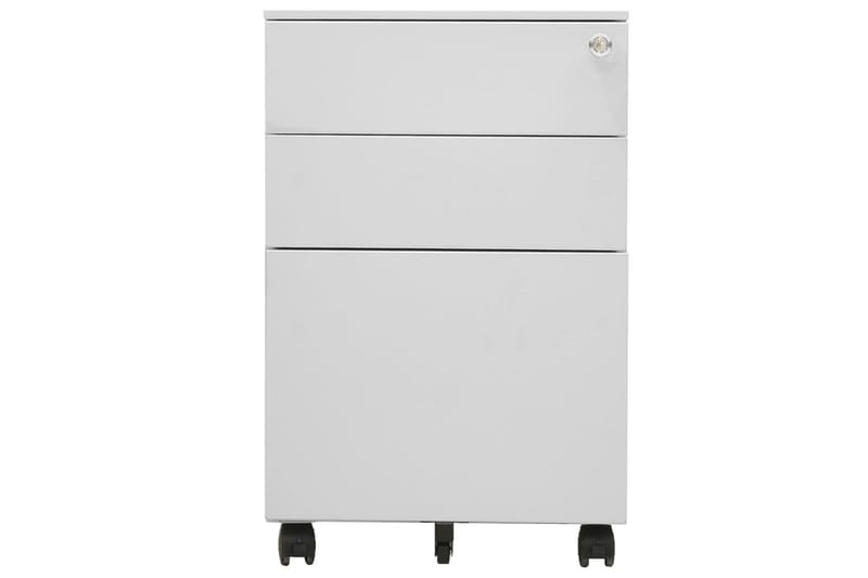 Mobilt arkivskap lysegrå 39x45x60 cm stål - Grå - Oppbevaring - Oppbevaringsmøbler - Kommode - Skuffeseksjon