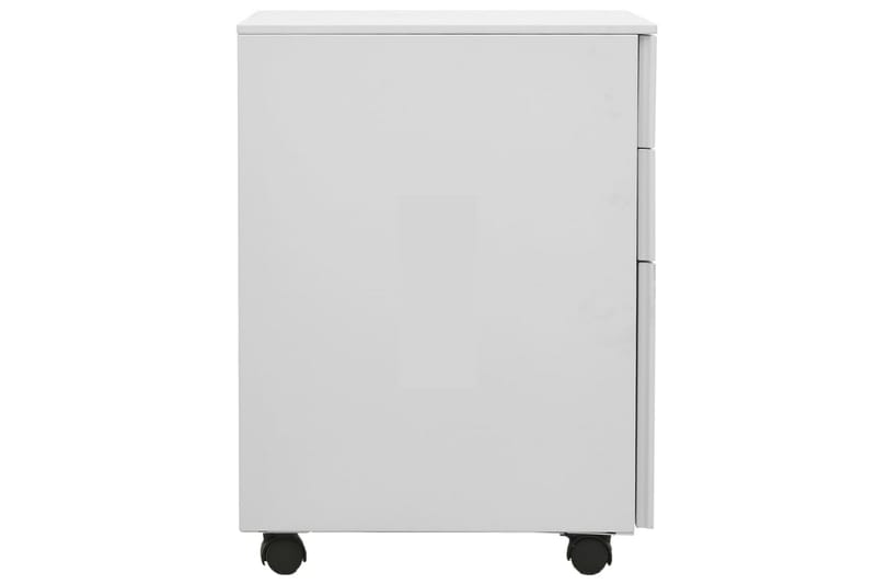 Mobilt arkivskap lysegrå 39x45x60 cm stål - Grå - Oppbevaring - Oppbevaringsm�øbler - Kommode - Skuffeseksjon
