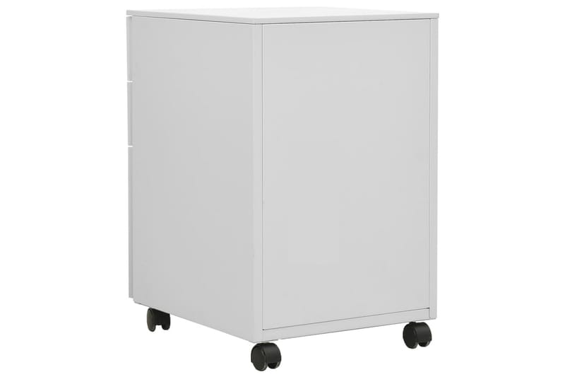 Mobilt arkivskap lysegrå 39x45x60 cm stål - Grå - Oppbevaring - Oppbevaringsmøbler - Kommode - Skuffeseksjon