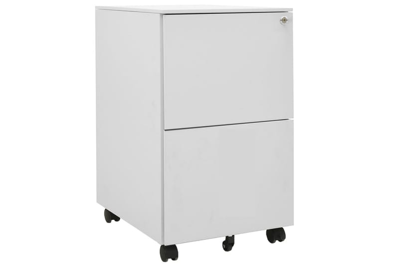 Mobilt arkivskap lysegrå 39x45x67 cm stål - Grå - Oppbevaring - Oppbevaringsmøbler - Kommode - Skuffeseksjon