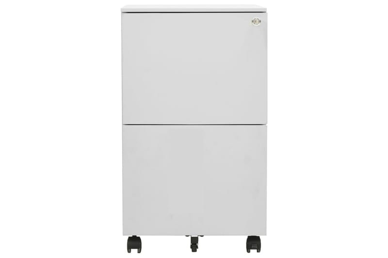 Mobilt arkivskap lysegrå 39x45x67 cm stål - Grå - Oppbevaring - Oppbevaringsmøbler - Kommode - Skuffeseksjon