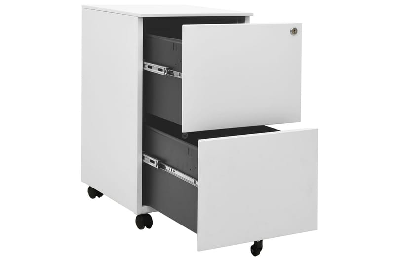 Mobilt arkivskap lysegrå 39x45x67 cm stål - Grå - Oppbevaring - Oppbevaringsmøbler - Kommode - Skuffeseksjon
