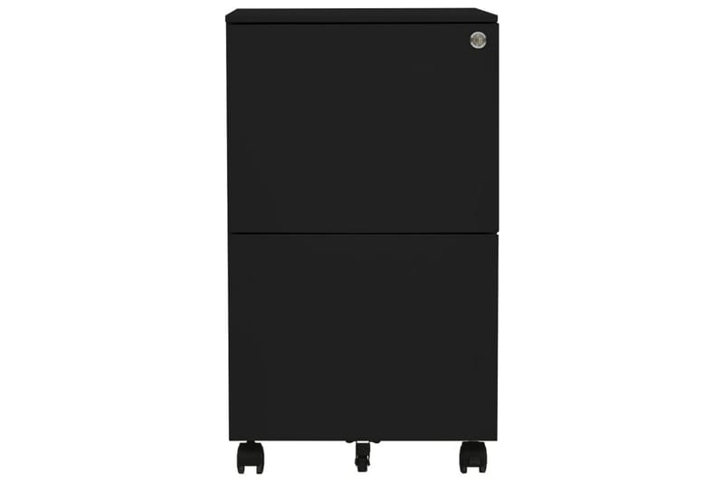 Mobilt arkivskap svart 39x45x67 cm stål - Svart - Oppbevaring - Oppbevaringsmøbler - Kommode - Skuffeseksjon